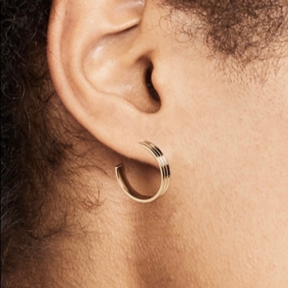 Perfect Size Yellow Gold Hoops - Picture 4 of 16